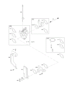 Carburetor parts for Briggs & Stratton Engine 25M137-0111-F1 from AppliancePartsPros.com