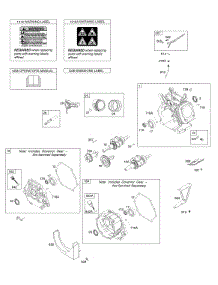 Camshaft, Crankcase Cover, Crankshaft, Cylinder, Exhaust Bracket, Operator's Manual, Piston / Rings / Connecting Rod, Warning Label parts for Briggs & Stratton Engine 25T232-0125-H1 from AppliancePartsPros.com