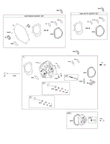 Cylinder Head, Gasket Sets parts for Briggs & Stratton Engine 25T237-0065-H1 from AppliancePartsPros.com