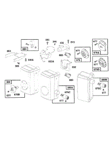 Mufflers, Deflectors parts for Briggs & Stratton Engine 260772-0120-01 from AppliancePartsPros.com