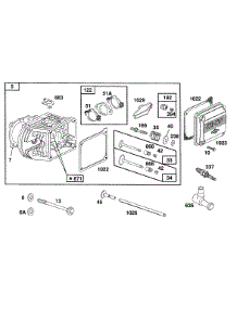 Cylinder Head Assembly parts for Briggs & Stratton Engine 260777-0117-01 from AppliancePartsPros.com