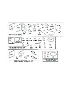 Gasket Sets parts for Briggs & Stratton Engine 260777-0117-02 from AppliancePartsPros.com