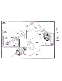 Electric Starter parts for Briggs & Stratton Engine 261772-0152-99 from AppliancePartsPros.com