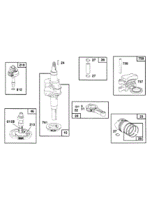 Piston Group parts for Briggs & Stratton Engine 261776-0162-99 from AppliancePartsPros.com