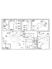 Carburetor Assembly parts for Briggs & Stratton Engine 261777-0112-01 from AppliancePartsPros.com