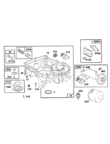 Sump Base Assembly,Oil Pump parts for Briggs & Stratton Engine 261777-0127-01 from AppliancePartsPros.com