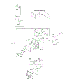 Cylinder Head, Gasket Set - Valve, Lubrication, Valves parts for Briggs & Stratton Engine 280H07-0005-E1 from AppliancePartsPros.com