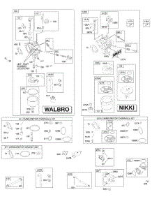 Carburetor, Fuel Supply, Kit - Carburetor Overhaul parts for Briggs & Stratton Engine 280H07-0373-E1 from AppliancePartsPros.com