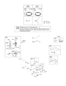 Alternator, Controls, Electric Starter, Governor Spring, Ignition parts for Briggs & Stratton Engine 280J07-0110-E1 from AppliancePartsPros.com