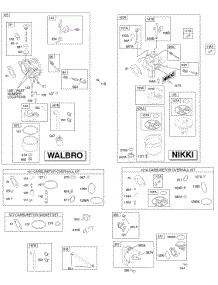 Carburetor, Fuel Supply, Kit - Carburetor Overhaul parts for Briggs & Stratton Engine 280J07-0115-E2 from AppliancePartsPros.com
