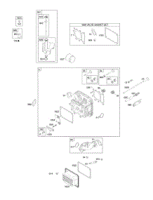 Cylinder Head, Gasket Set - Valve, Intake Manifold, Lubrication, Valves parts for Briggs & Stratton Engine 280J77-0122-B1 from AppliancePartsPros.com