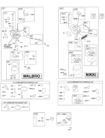 Carburetor, Fuel Supply, Kit - Carburetor Overhaul parts for Briggs & Stratton Engine 281H07-0113-E1 from AppliancePartsPros.com