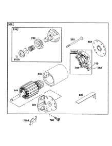 Electric Starter parts for Briggs & Stratton Engine 282707-0119-01 from AppliancePartsPros.com