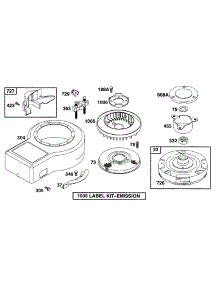 Blower Hsg, Flywheel parts for Briggs & Stratton Engine 282707-0125-01 from AppliancePartsPros.com