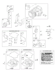 Camshaft, Crankshaft, Cylinder, Engine Sump, Gasket Set - Engine, Piston, Rings, Connecting Rod parts for Briggs & Stratton Engine 282H07-0121-E1 from AppliancePartsPros.com