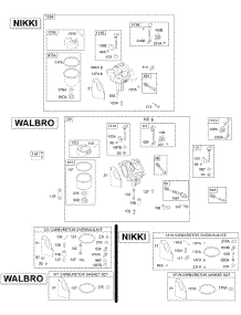 Carburetor, Gasket Sets / Kits parts for Briggs & Stratton Engine 283707-0167-01 from AppliancePartsPros.com