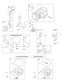 Camshaft, Crankshaft, Cylinder, Engine Sump, Gasket Set - Engine, Piston, Rings, And Connecting Rod parts for Briggs & Stratton Engine 286H77-0121-E1 from AppliancePartsPros.com