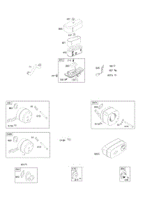 Muffler, Air Cleaner parts for Briggs & Stratton Engine 287707-1241-E1 from AppliancePartsPros.com