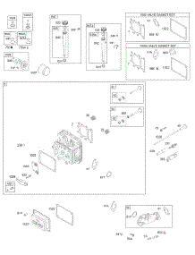 Head, Valve Gaskets, Oil Filter, Dipstick parts for Briggs & Stratton Engine 287707-1258-E1 from AppliancePartsPros.com