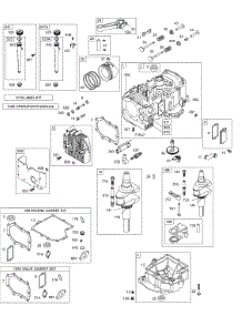 Cylinder, Oil, Crankshaft, Sump, Cam, Piston, Gaskets parts for Briggs & Stratton Engine 289707-0150-01 from AppliancePartsPros.com
