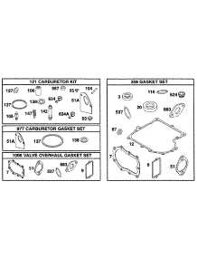 Gasket Sets parts for Briggs & Stratton Engine 28A702-0102-01 from AppliancePartsPros.com