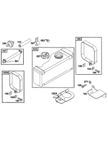 Fuel Tank Grp parts for Briggs & Stratton Engine 28A707-0625-A1 from AppliancePartsPros.com