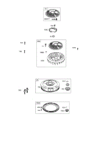 Flywheel, Ring Gear, Screens parts for Briggs & Stratton Engine 28Q777-0624-A1 from AppliancePartsPros.com