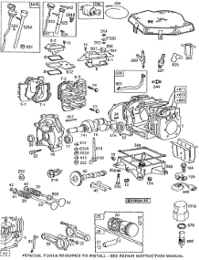 Cylinder,Cylinder Heads,Sump parts for Briggs & Stratton Engine 422437-0612-01 from AppliancePartsPros.com
