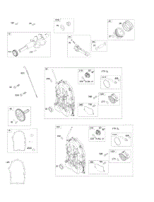 Crankshaft, Piston / Rings / Connecting Rods, Oil Coolers parts for Briggs & Stratton Engine 613477-0211-B1 from AppliancePartsPros.com