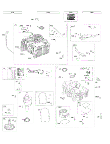 Cylinder, Sump, Crankshaft, Piston / Rings / Connecting R parts for Briggs & Stratton Engine 613777-0118-B1 from AppliancePartsPros.com