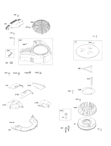 Blower Housing, Air Guides, Flywheel parts for Briggs & Stratton Engine 613777-1110-E2 from AppliancePartsPros.com