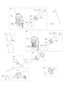 Crankcase Covers, Piston / Rings, Camshaft, Crankshaft parts for Briggs & Stratton Engine 614277-0001-G1 from AppliancePartsPros.com