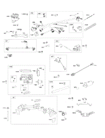 Intake Manifold, Throttle Body, Fuel Supply parts for Briggs & Stratton Engine 61E977-0001-J1 from AppliancePartsPros.com