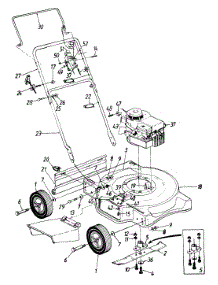 Wheel And Deck Assembly Parts For Lawnflite Push Walk-Behind Mower 201 From Appliancepartspros.Com