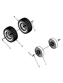 Wheel Assembly parts for Yard-Man Lawn Tractor 13B-325-401 / 1999 from AppliancePartsPros.com