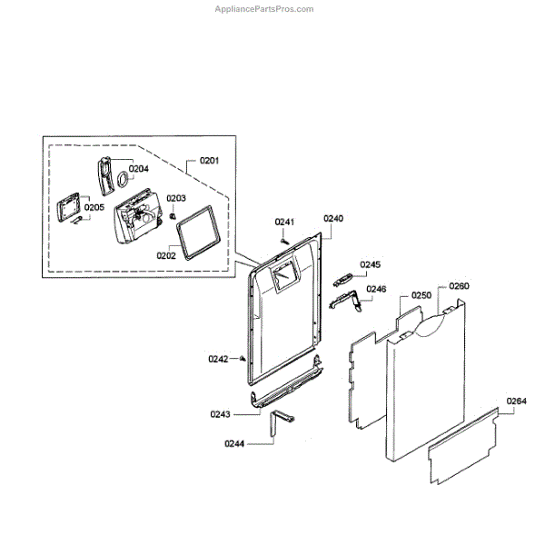 Bosch 00645208 Detergent and Rinse Aid Dispenser