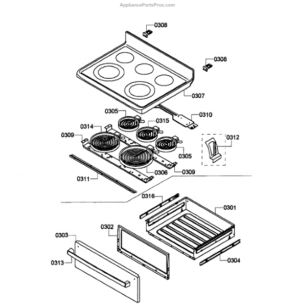 Bosch 00688121 Glass Ceramic Hob Top Appliancepartspros Com