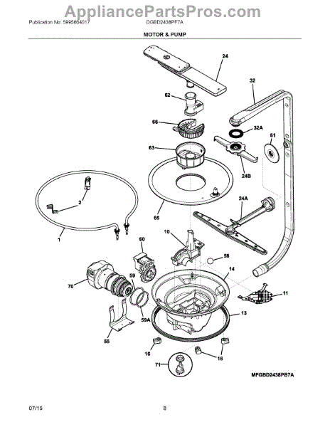 Frigidaire 807111601 Sump Cover And Filter (ap5788710 