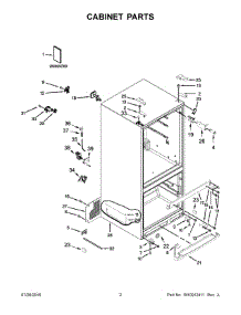 02 - Cabinet Parts Parts For Maytag Refrigerator Mfw2055frz00 From Appliancepartspros.Com