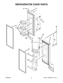 04 - Refrigerator Door Parts Parts For Maytag Refrigerator Mfw2055frz00 From Appliancepartspros.Com