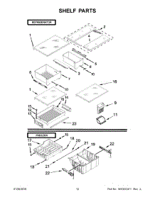 07 - Shelf Parts Parts For Maytag Refrigerator Mfw2055frz00 From Appliancepartspros.Com