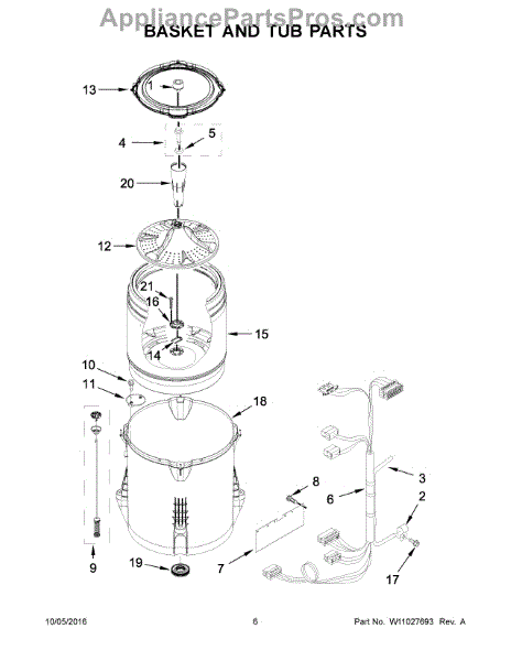 Whirlpool W10919191 Washplate (AP6038237) - AppliancePartsPros.com