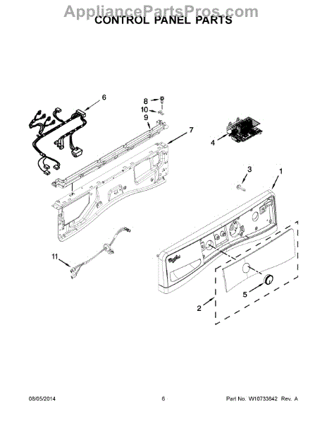  Whirlpool W11031829 Cntrl-Elec - AppliancePartsPros.com