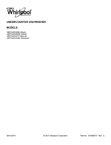 Parts for Whirlpool WDF540PADB2 Dishwasher - AppliancePartsPros.com