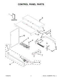02 - Control Panel Parts parts for Whirlpool Microwave WOC54EC0AW03 from AppliancePartsPros.com