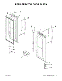 05 - Refrigerator Door Parts parts for Whirlpool Refrigerator WRF532SNBB01 from AppliancePartsPros.com