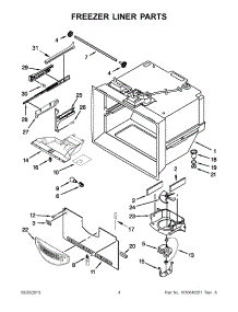 03 - Freezer Liner Parts parts for Whirlpool Refrigerator WRF532SNBM00 from AppliancePartsPros.com