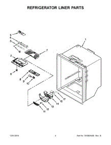 03 - Refrigerator Liner Parts parts for Whirlpool Refrigerator WRF532SNBW01 from AppliancePartsPros.com