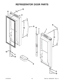 05 - Refrigerator Door Parts parts for Whirlpool Refrigerator WRF535SMBW00 from AppliancePartsPros.com