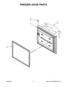 05 - Freezer Door Parts parts for Whirlpool Refrigerator WRF560SEYW04 from AppliancePartsPros.com